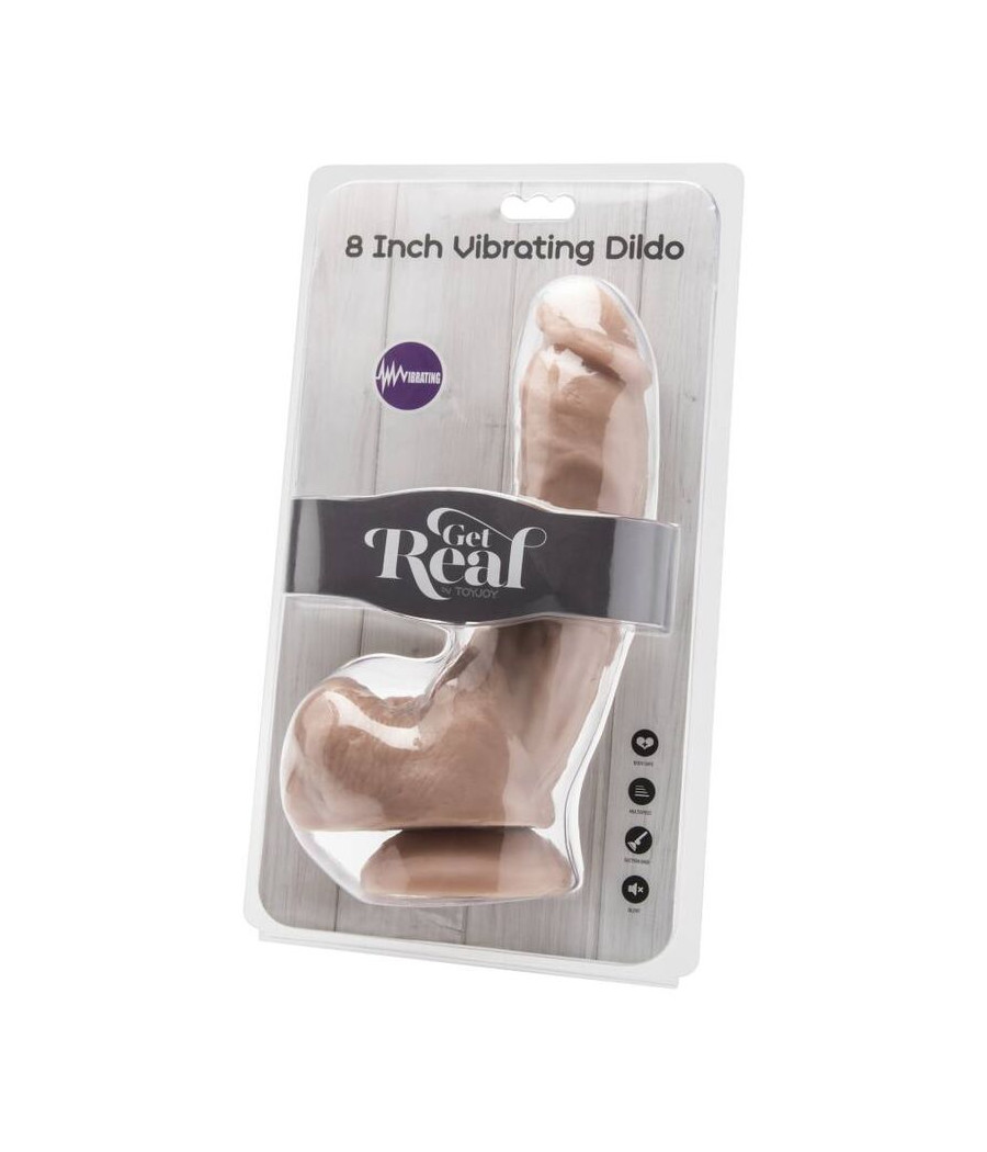 GET REAL - DILDO 20,5 CM WITH BALLS VIBRATOR SKIN