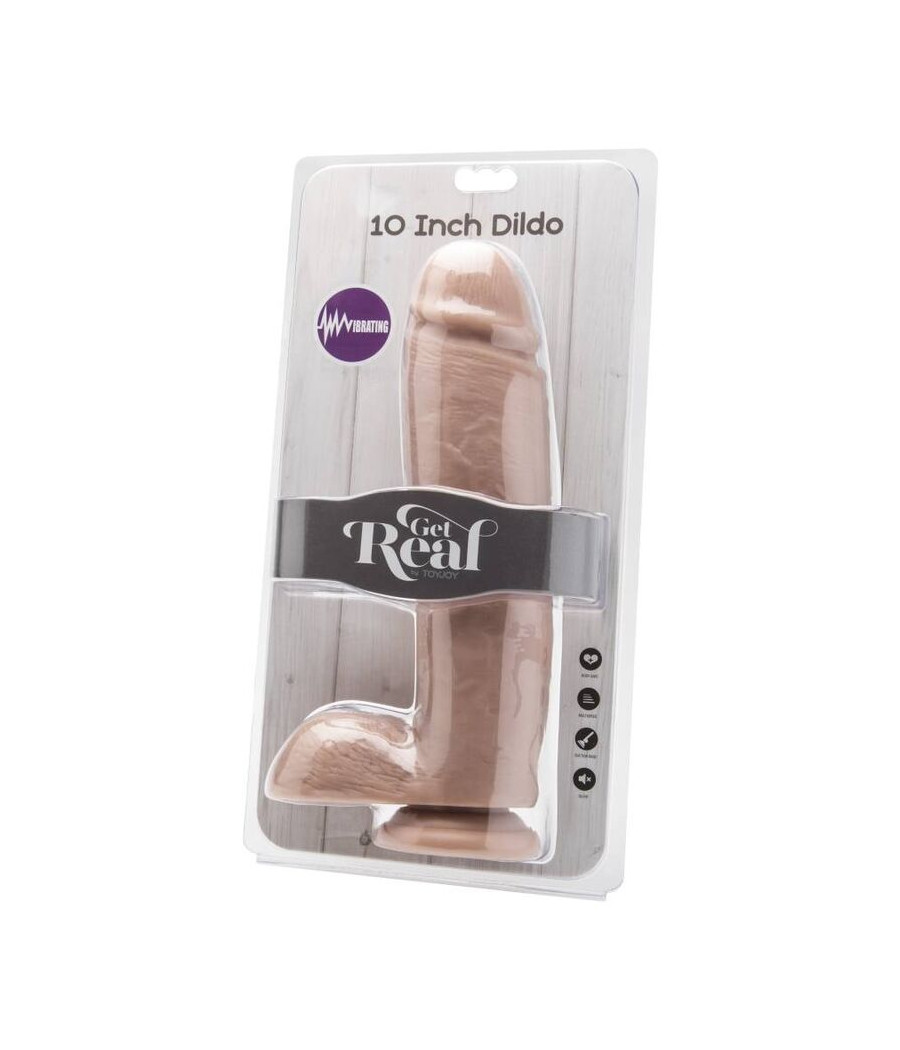 GET REAL - DILDO 25,5 CM WITH BALLS VIBRATOR SKIN