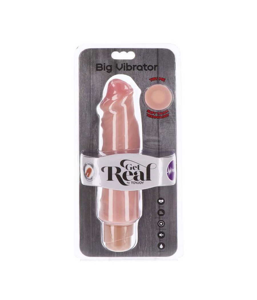 GET REAL - VIBRADOR GRANDE DE DUAL DENSIDADE 20,5 CM PELE
