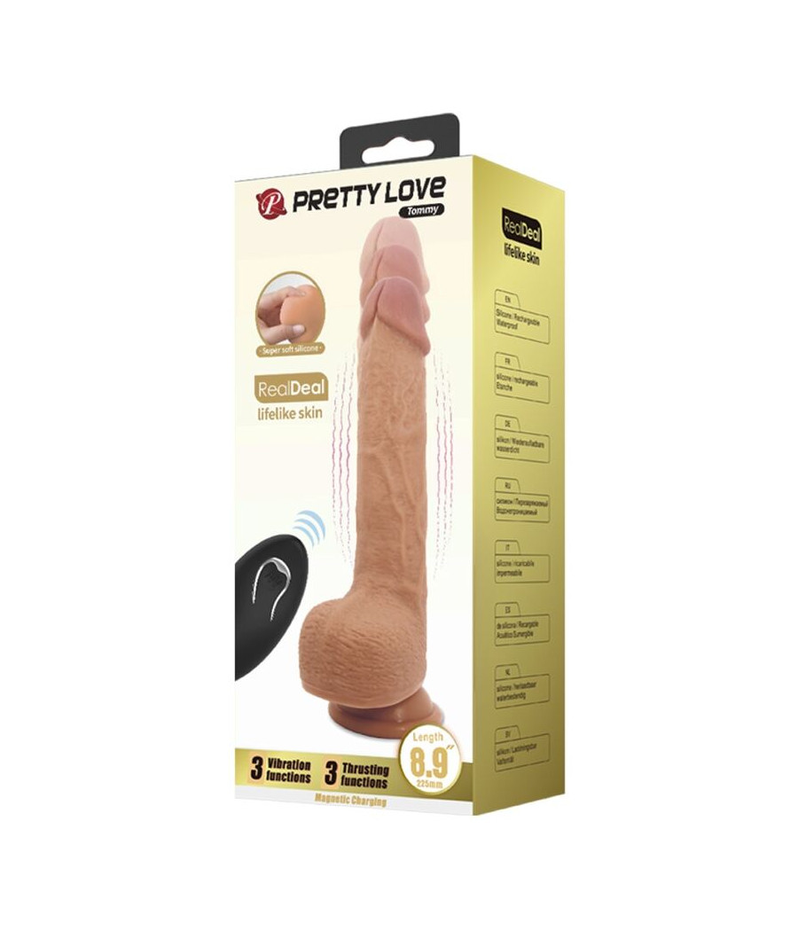 PRETTY LOVE - TOMMY DILDO REALISTA VIBRADOR 22.5 CM