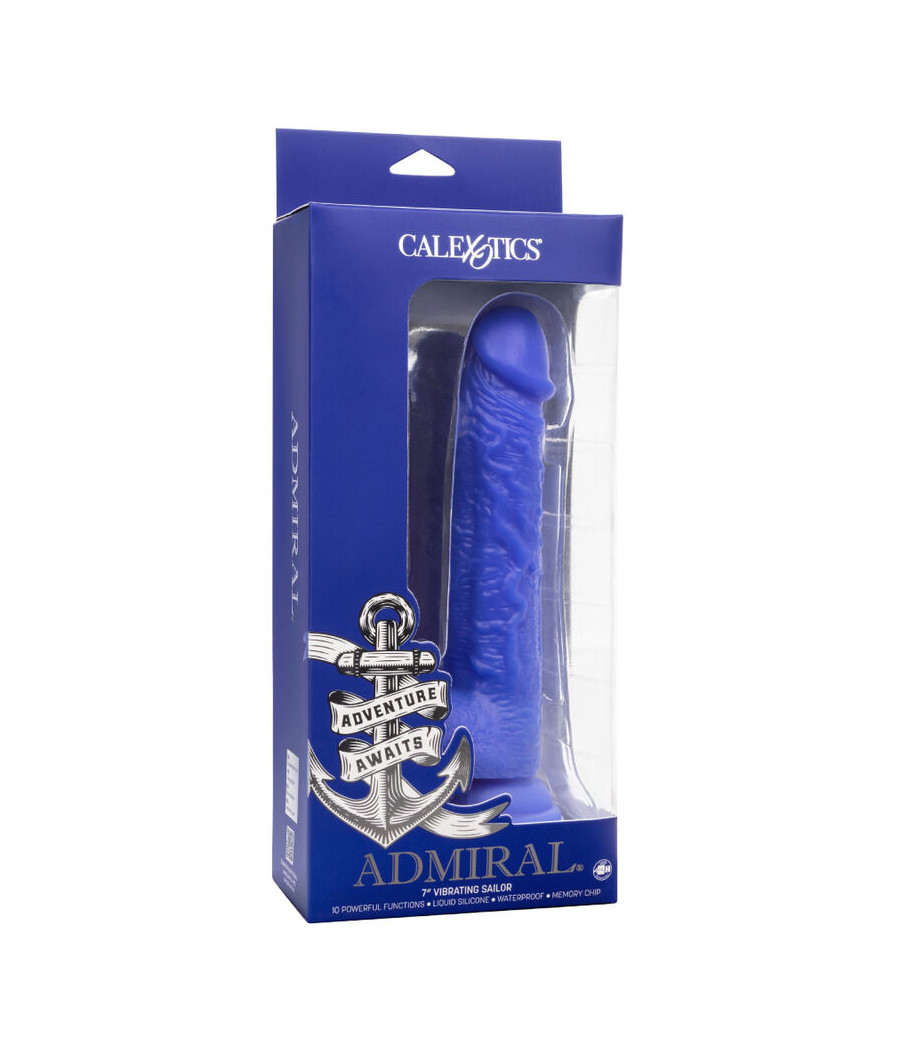 CALEXOTICS - ADMIRAL SAILOR REALISTIC DILDO VIBRATOR BLUE