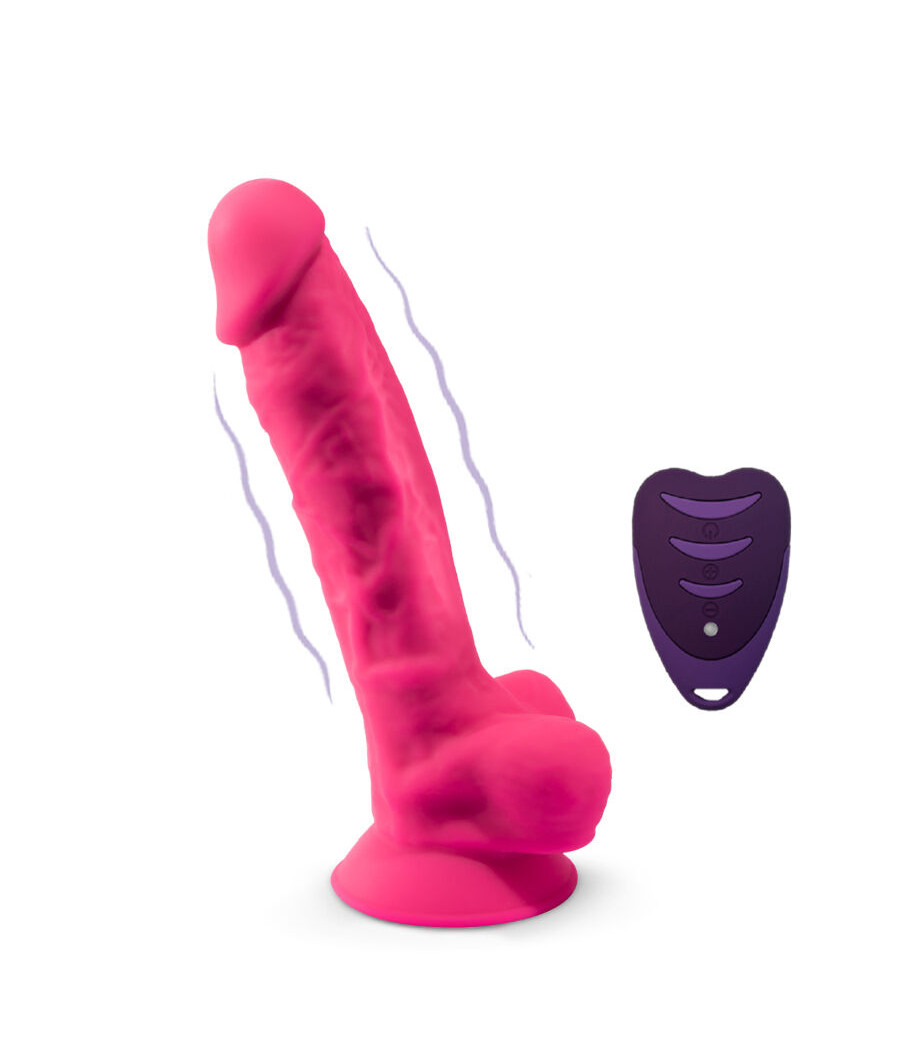 SILEXD - PENE REALÍSTICO MODELO 18 ROSA VIBRACIÓN + CONTROL REMOTO LRS