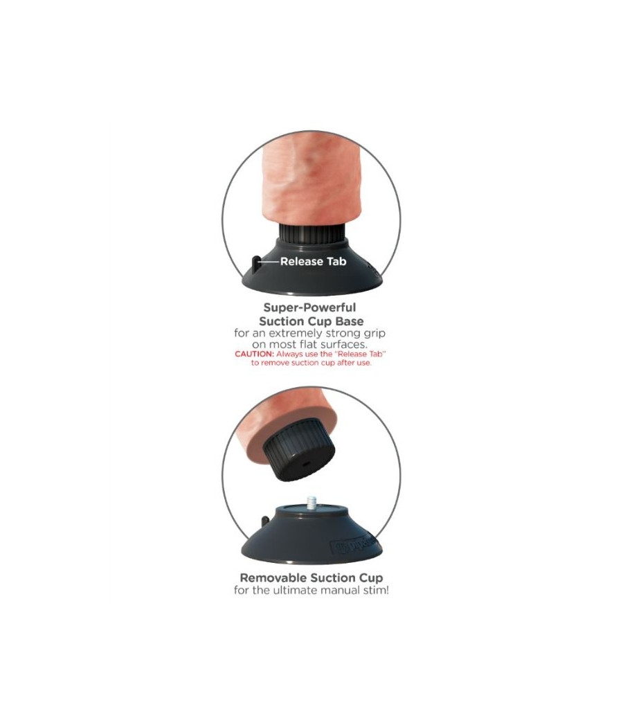 KING COCK - VIBRIERENDER DILDO MIT HODEN 25.5 CM NATÜRLICHE FARBE