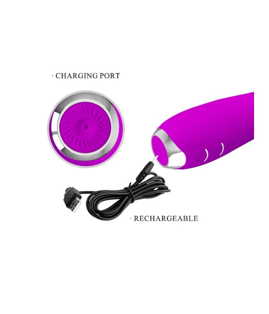 PRETTY LOVE - VIBRADOR OVE MOLLY COM ROTAO RECARREGVEL