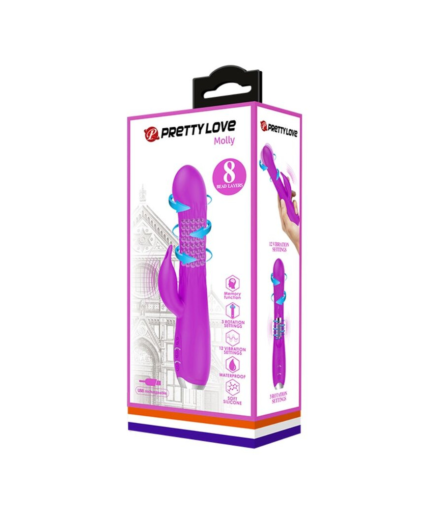 PRETTY LOVE - MOLLY VIBRATOR MIT WIEDERAUFLADBARER ROTATION