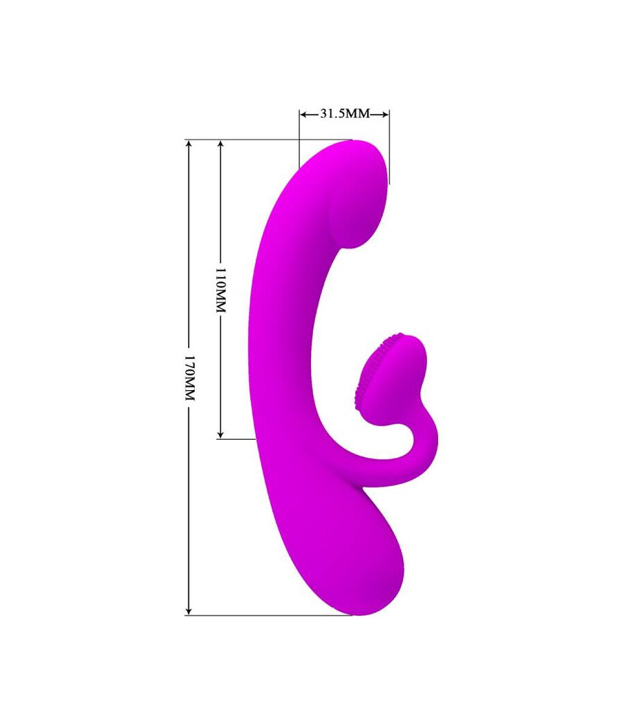 PRETTY LOVE - SINCERO VIBRADOR E SUCÇÃO CLITÓRICA DE SILICONE ROXO