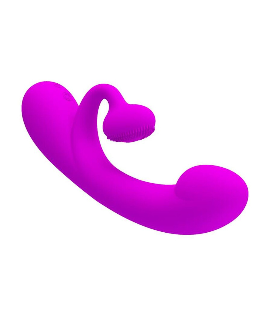 PRETTY LOVE - SINCERE SILICONE CLITORAL VIBRATOR AND SUCKER PURPLE