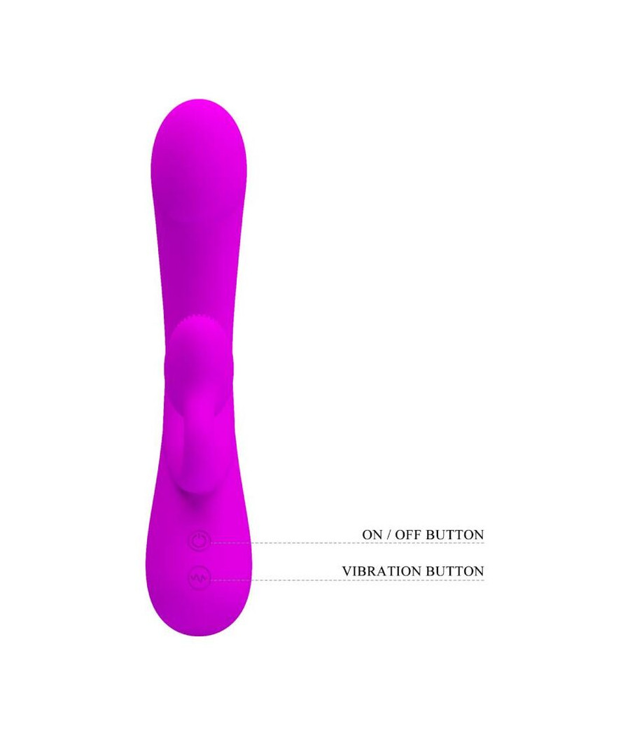 PRETTY LOVE - VIBRATEUR ET SUCCION CLITORISÉ EN SILICONE SINCÈRE VIOLET