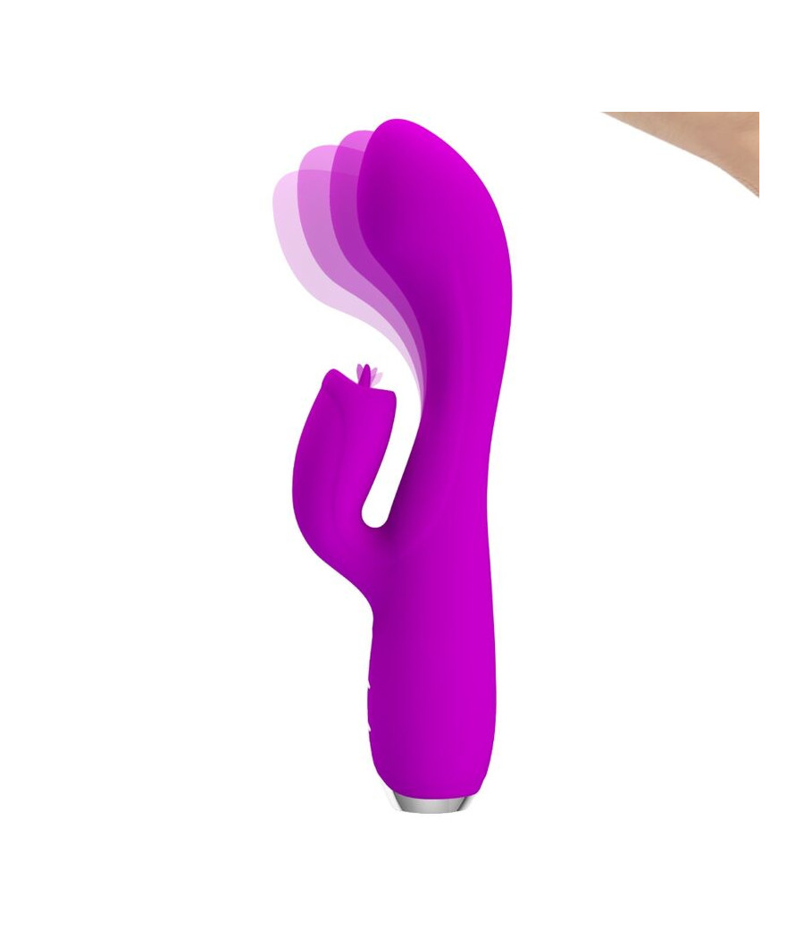 PRETTY LOVE - VIBRADOR DE COELHO RECARREGVEL GLORIA - ROXO IMPERMEVEL