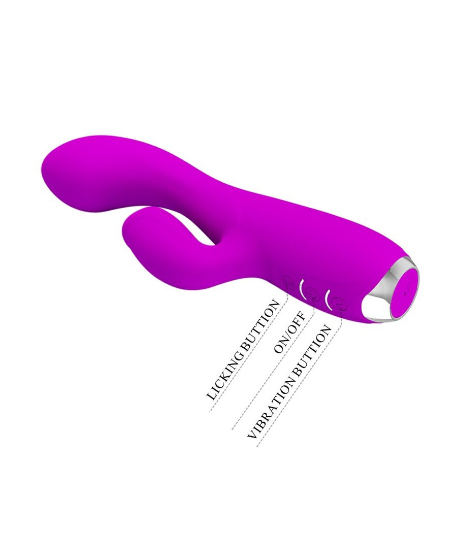 PRETTY LOVE - VIBRATORE RICARICABILE GLORIA RABBIT-VIOLA IMPERMEABILE
