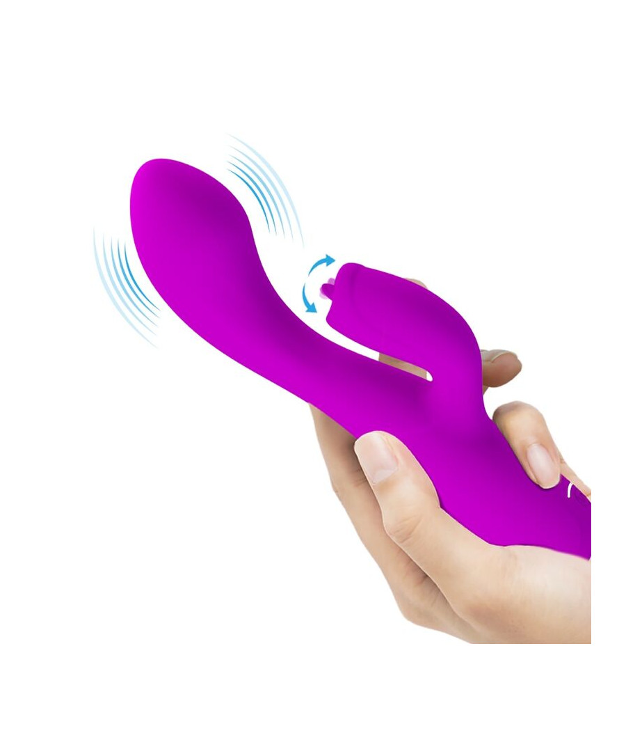 PRETTY LOVE - VIBRADOR DE COELHO RECARREGVEL GLORIA - ROXO IMPERMEVEL