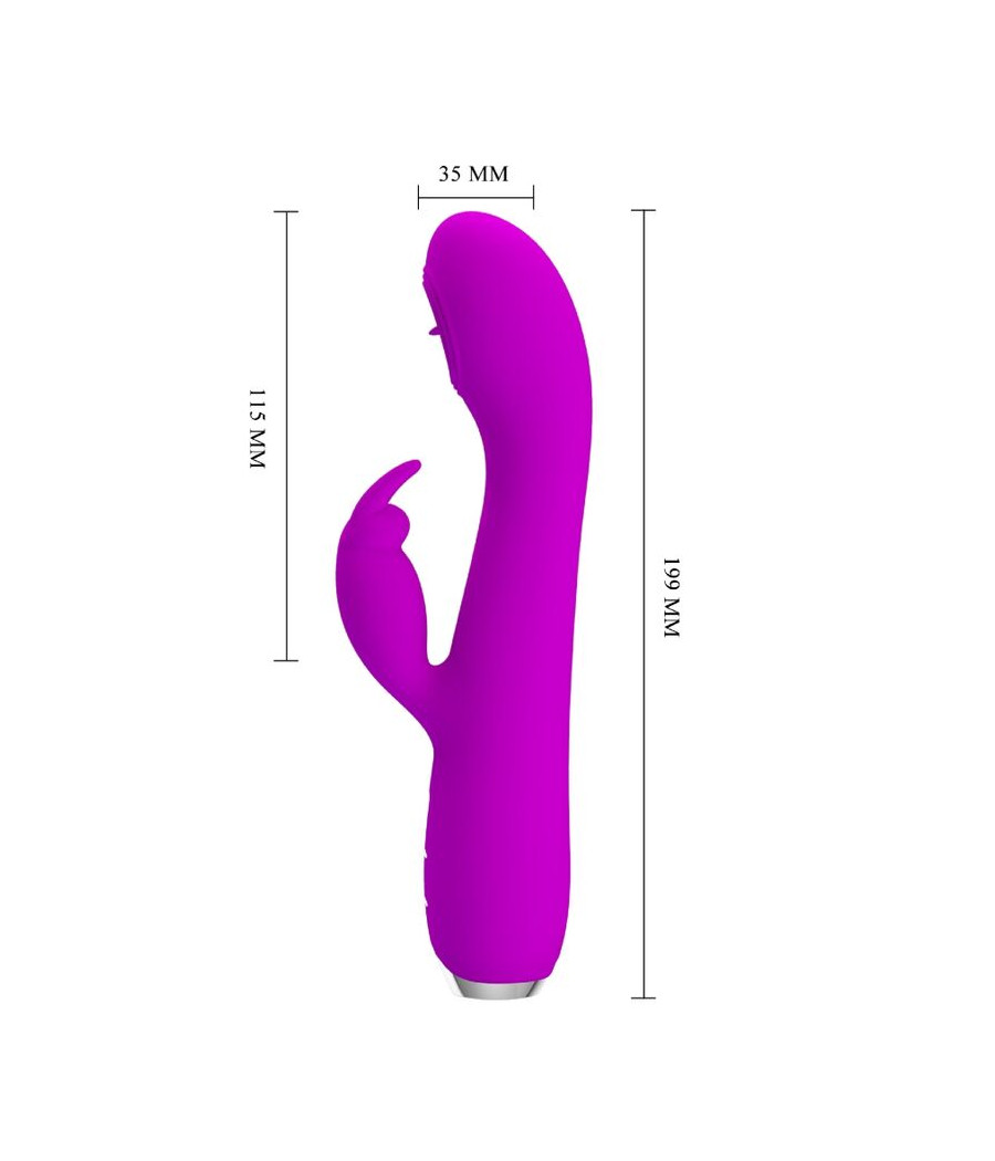 PRETTY LOVE - RACHEL VIBRADOR RECARGABLE CON SUCCIONADOR MORADO
