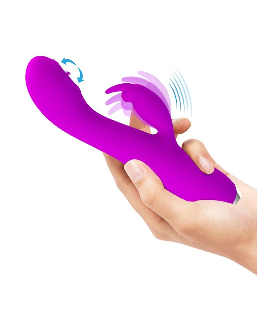 PRETTY LOVE - VIBRATEUR RECHARGEABLE RACHEL AVEC VENTOUSE VIOLETTE