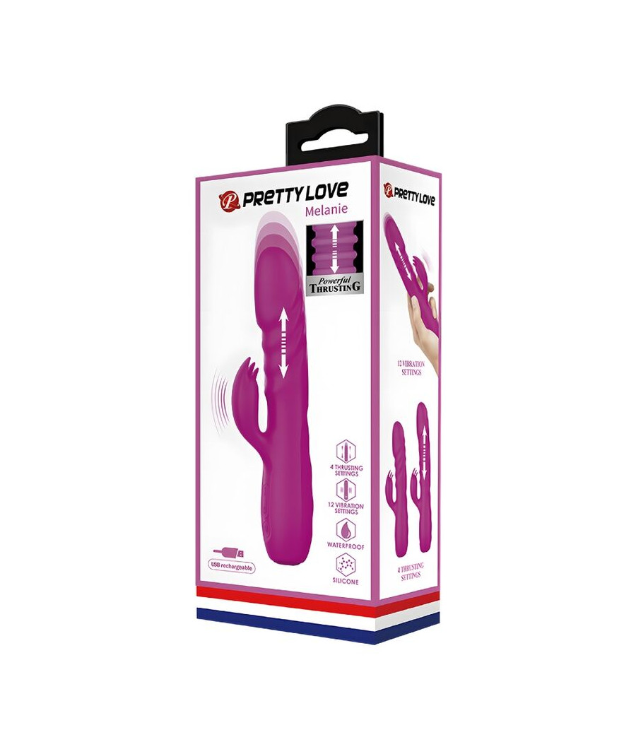 PRETTY LOVE - MELANIE PURPLE RECHARGEABLE RABBIT VIBRATOR
