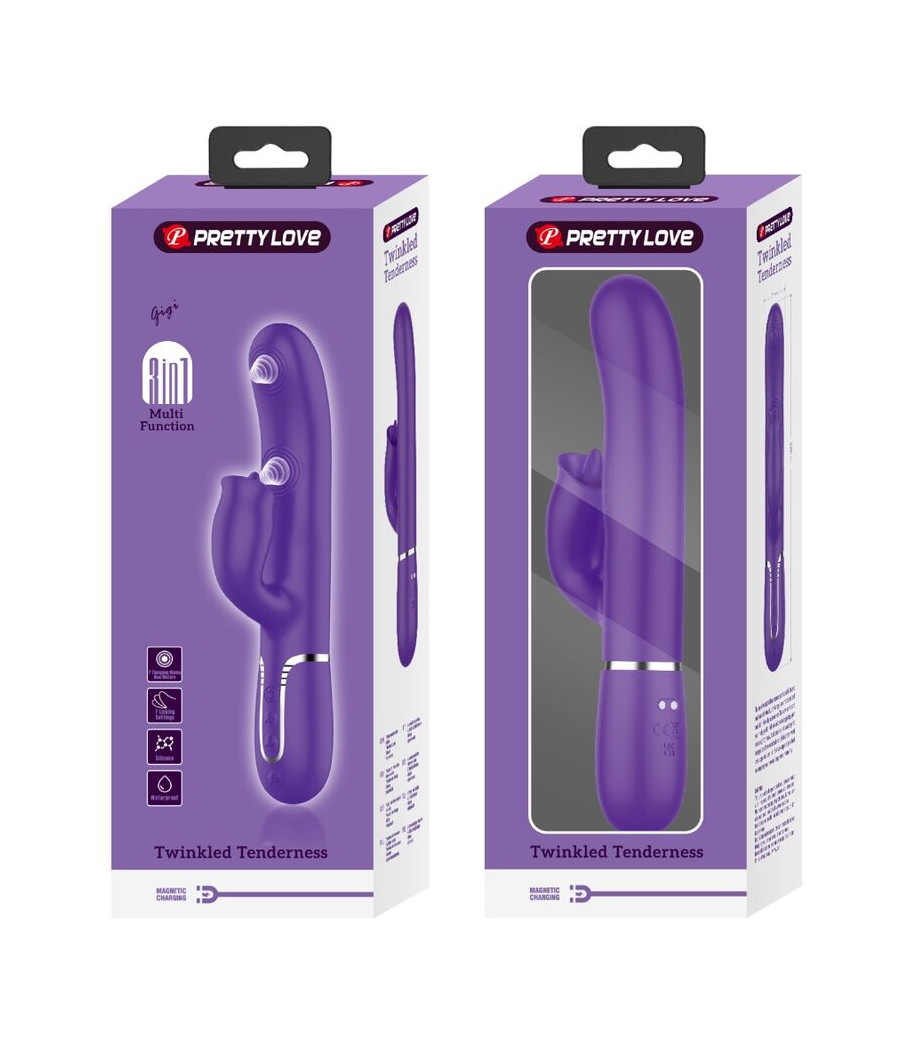 PRETTY LOVE - KANINCHENVIBRATOR MIT LILA LECKEN