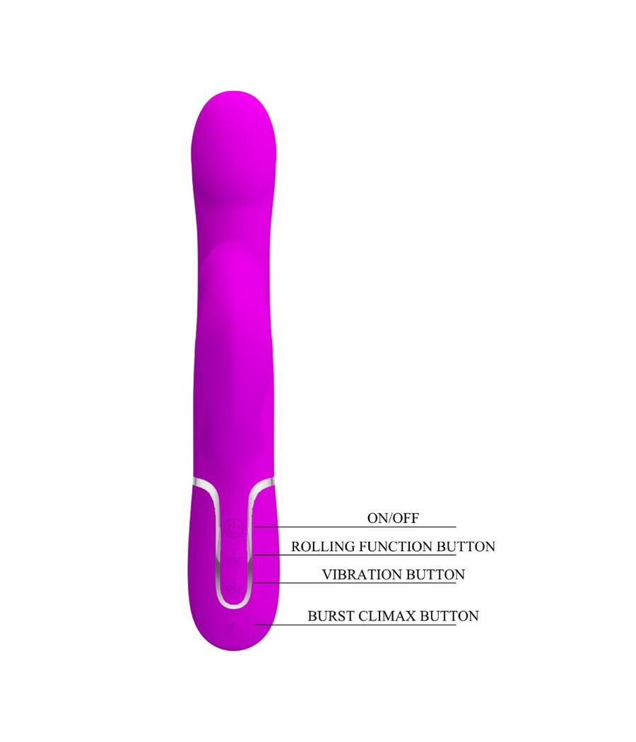 PRETTY LOVE - VIBRADOR RABBIT PERLAS VIOLETA