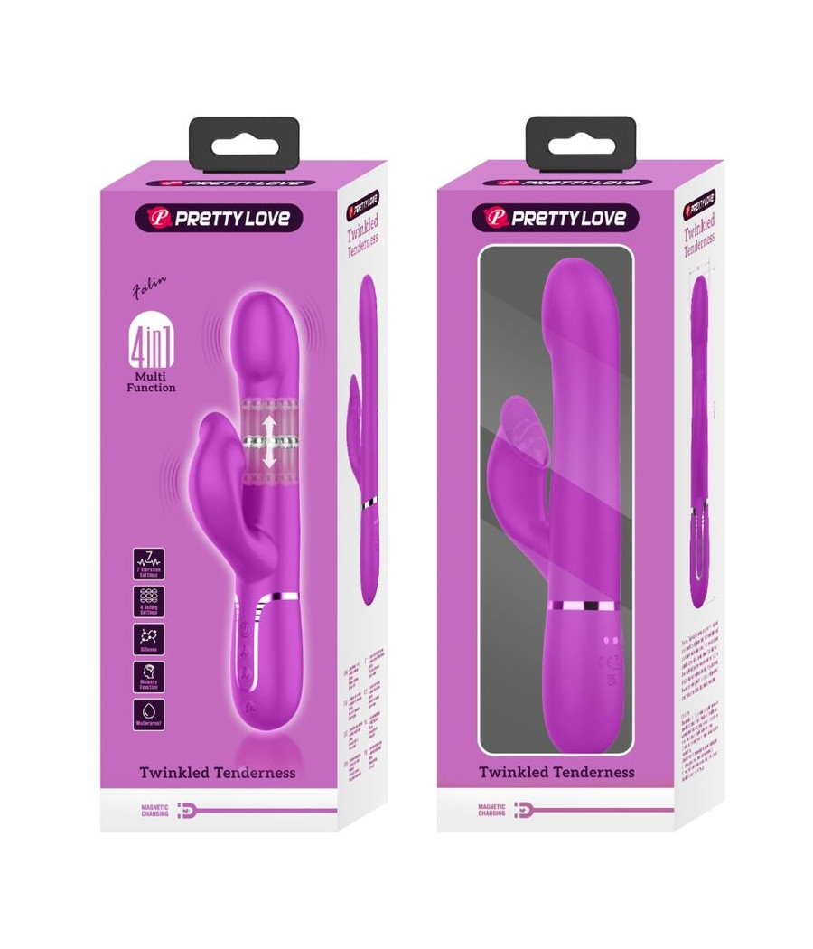 PRETTY LOVE - VIBRADOR COELHO PÉROLAS VIOLETA