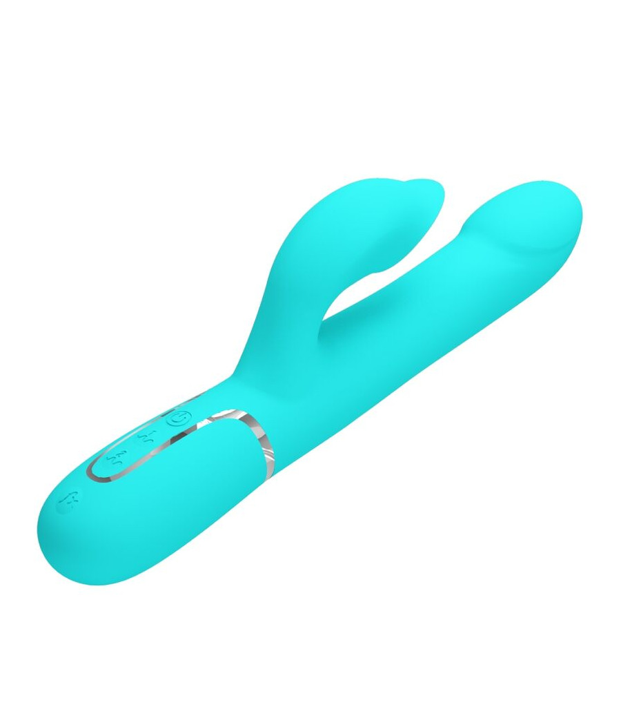 PRETTY LOVE - VIBRADOR RABBIT PERLAS VERDE AGUA