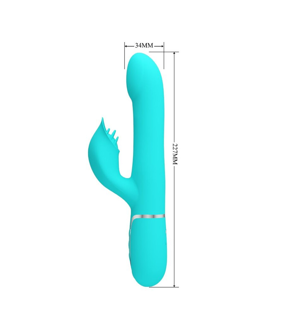 PRETTY LOVE - VIBRADOR COELHO PÉROLAS AQUA VERDE