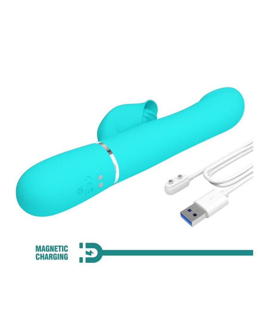 PRETTY LOVE - PERLES VIBRATEUR LAPIN VERT AQUA