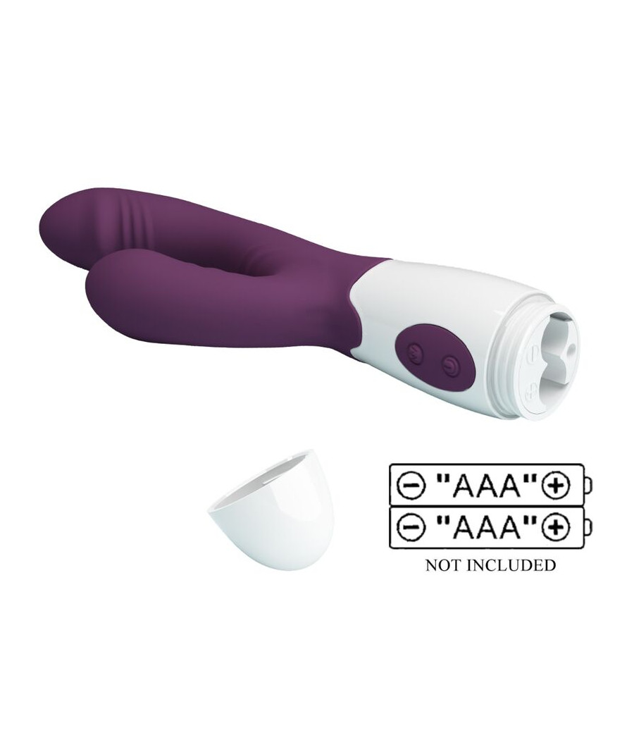 PRETTY LOVE - ANDRE RABBIT VIBRATOR & G-POINT STIMULATOR PURPLE