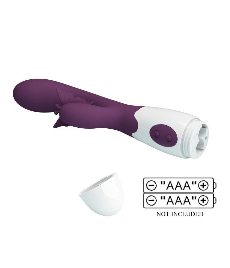 PRETTY LOVE - BUTTERFLY KISS RABBIT VIBRATOR & G-SPOT STIMULATOR LILA