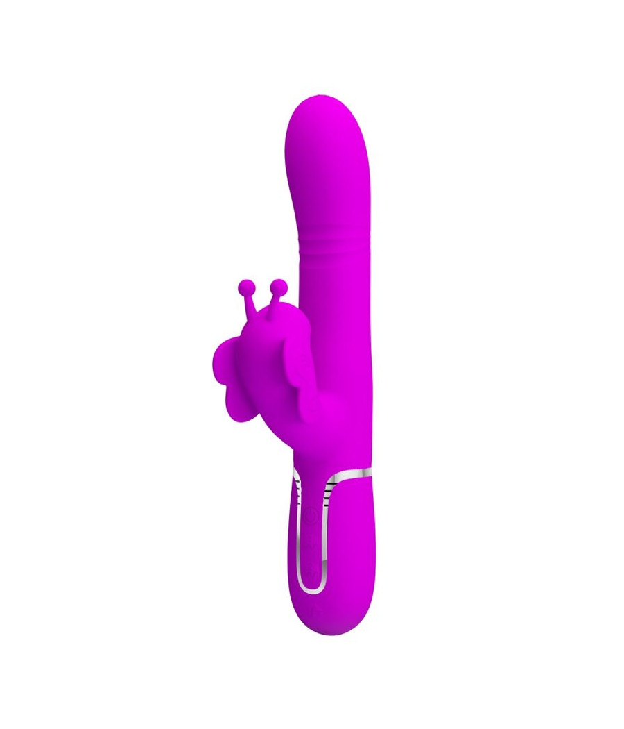 PRETTY LOVE - MULTIFUNKTIONS-KANINCHENVIBRATOR 4 IN 1 SCHMETTERLING FUCHSIA
