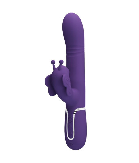 PRETTY LOVE - VIBRATEUR MULTIFONCTION LAPIN 4 EN 1 PAPILLON VIOLET