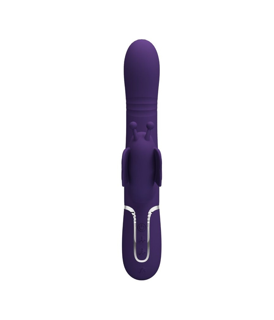 PRETTY LOVE - VIBRADOR COELHO MULTIFUNÇÕES 4 EM 1 BORBOLETA ROXO