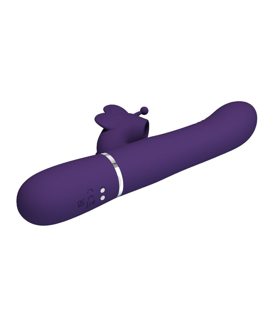 PRETTY LOVE - VIBRATEUR MULTIFONCTION LAPIN 4 EN 1 PAPILLON VIOLET
