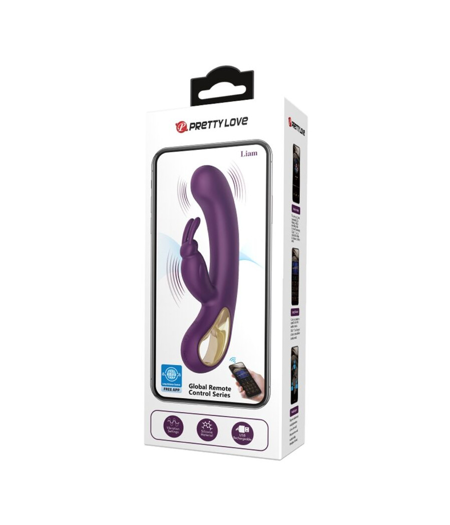 PRETTY LOVE - LIAM VIBRATEUR LAPIN ET STIMULATEUR DE POINT G VIOLET