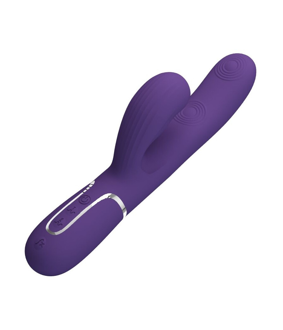 PRETTY LOVE - PERLITA VIBRADOR PUNTO G 3 EN 1 MULTIFUNCIÓN MORADO