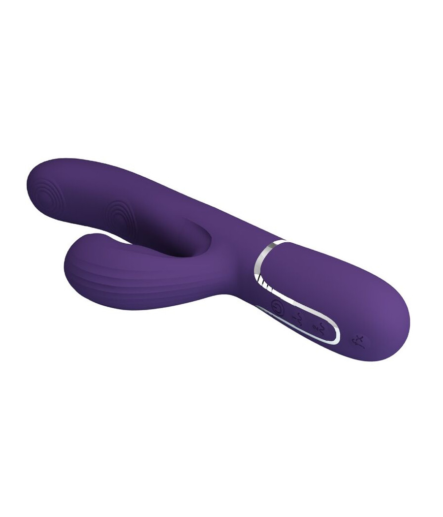 PRETTY LOVE - PERLITA VIBRADOR PUNTO G 3 EN 1 MULTIFUNCIÓN MORADO