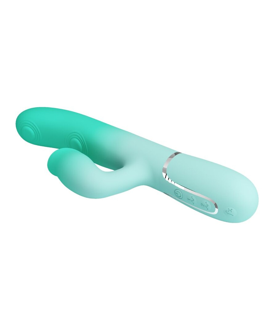 PRETTY LOVE - GIGI MULTIFUNCTION RABBIT VIBRATOR AQUA GREEN