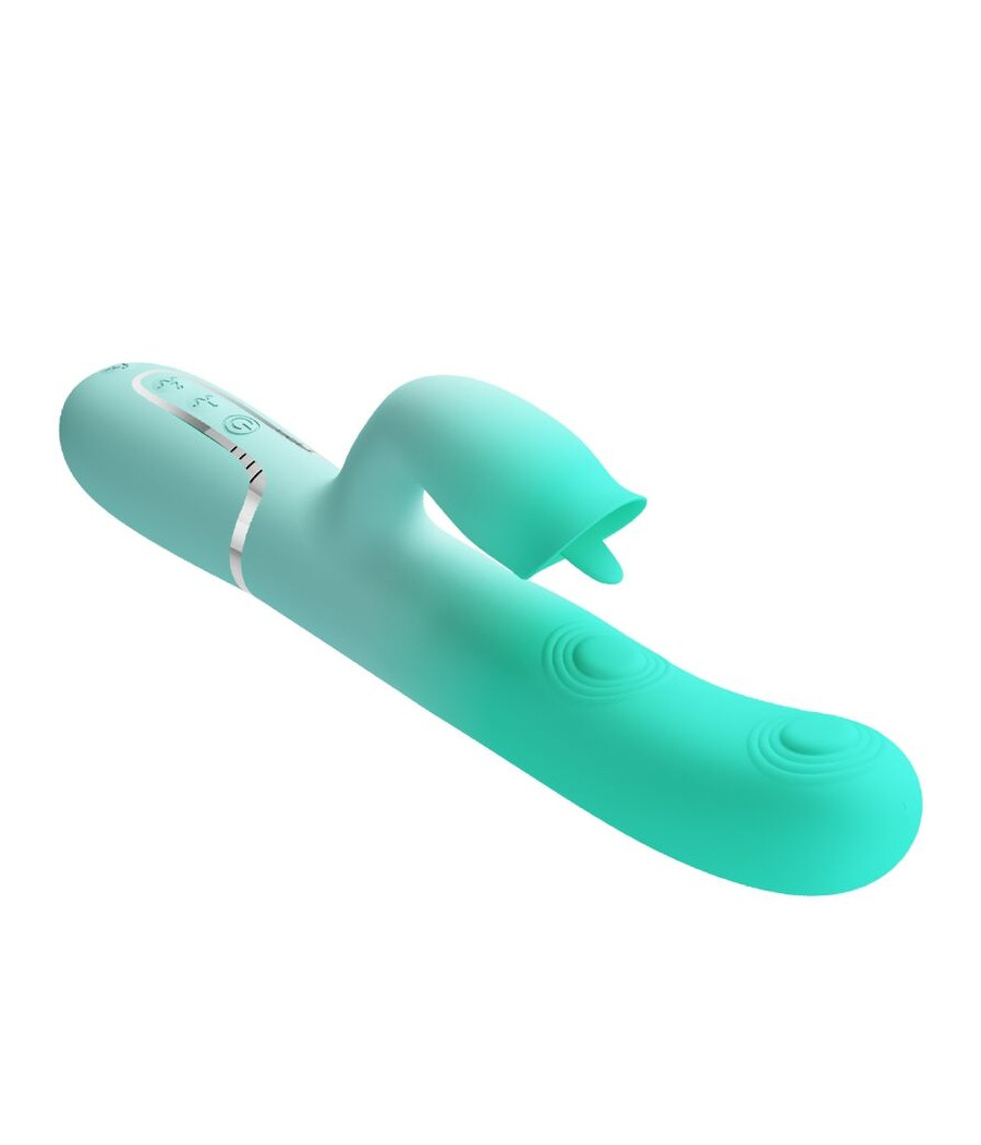 PRETTY LOVE - VIBRATORE MULTIFUNZIONE CONIGLIO GIGI VERDE ACQUA