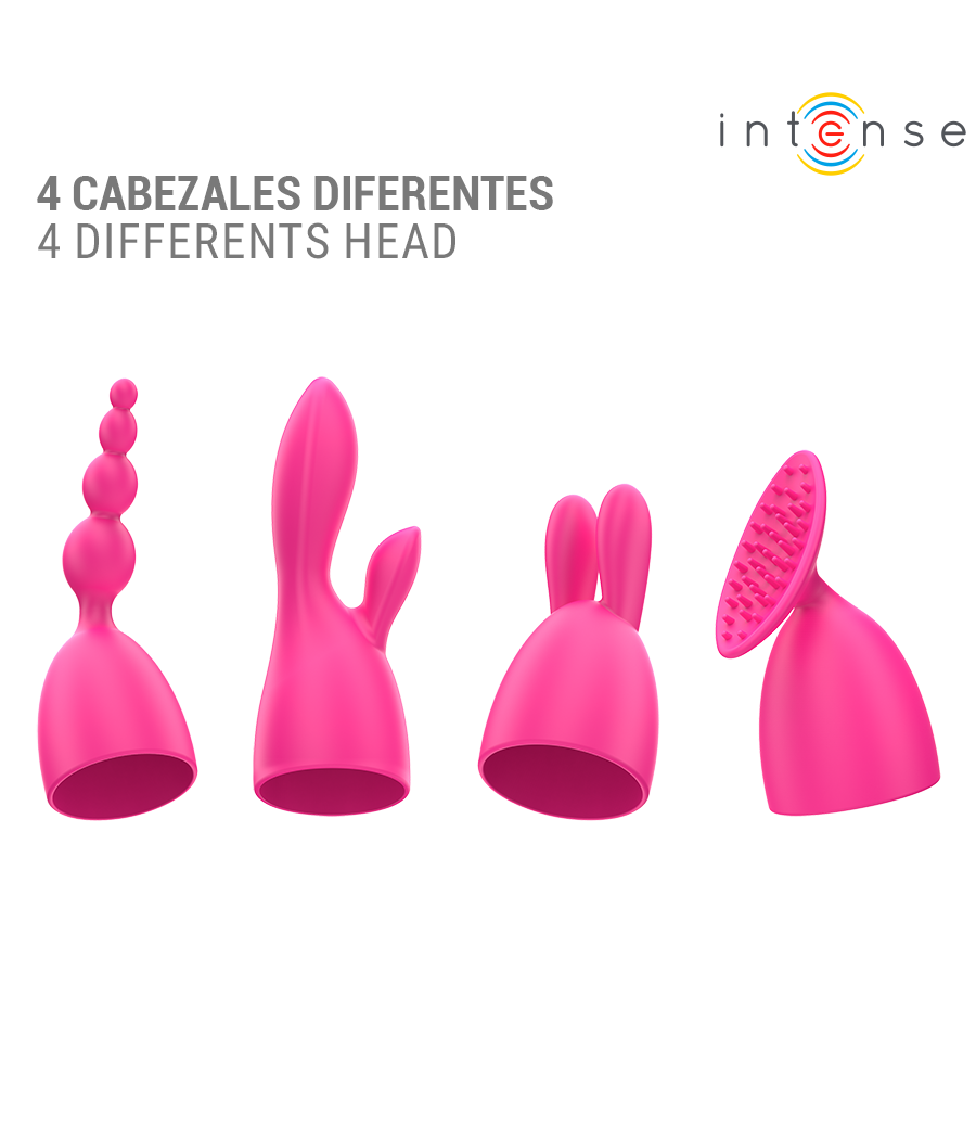 INTENSE - VIBRATEUR CHER AVEC 20 MODES DE MOUVEMENTS ET EMBOUTS INTERCHANGEABLES