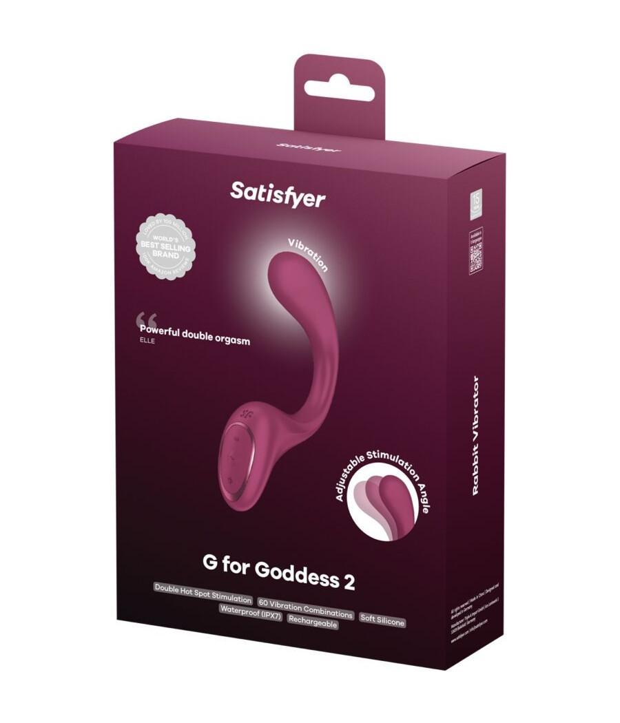 SATISFYER - G PER DEA 2 VIBRATORE CONIGLIO BOTTIGLIA BORDEAUX
