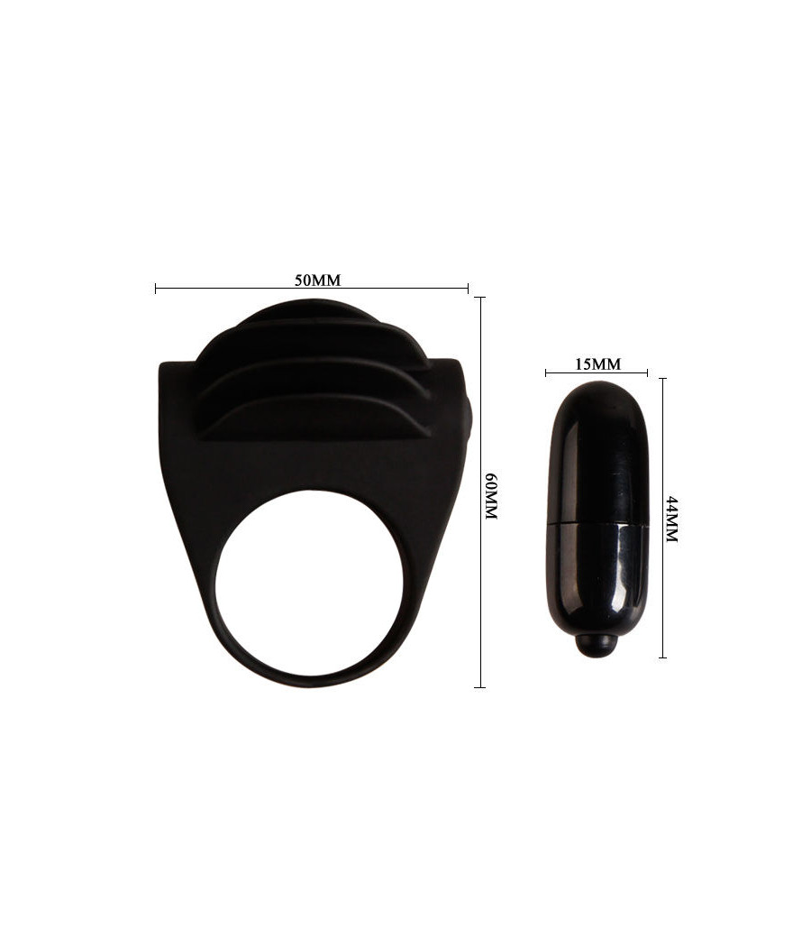 PRETTY LOVE - ANNEAU VIBRATEUR NOIR CHESTER