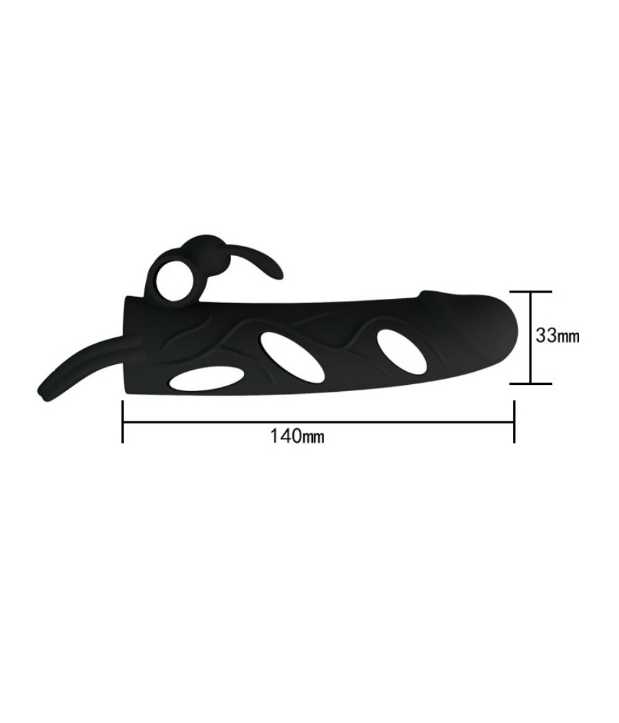 PRETTY LOVE - CAPA DE SILICONE COM VIBRAO 14 CM 1.0