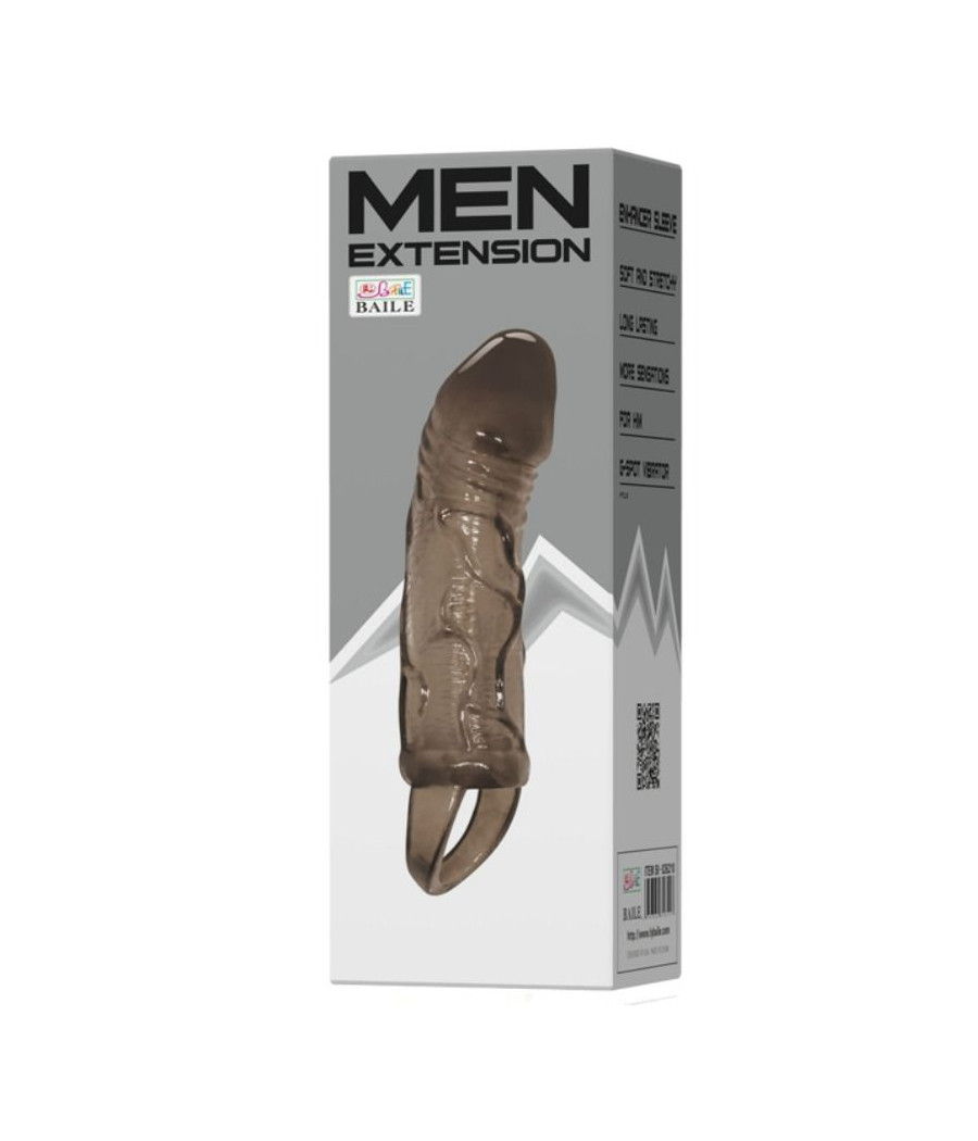 BAILE - COPERTURA ESTENSORE PENE CON CINTURINO PER TESTICOLI NERO 13.5 CM