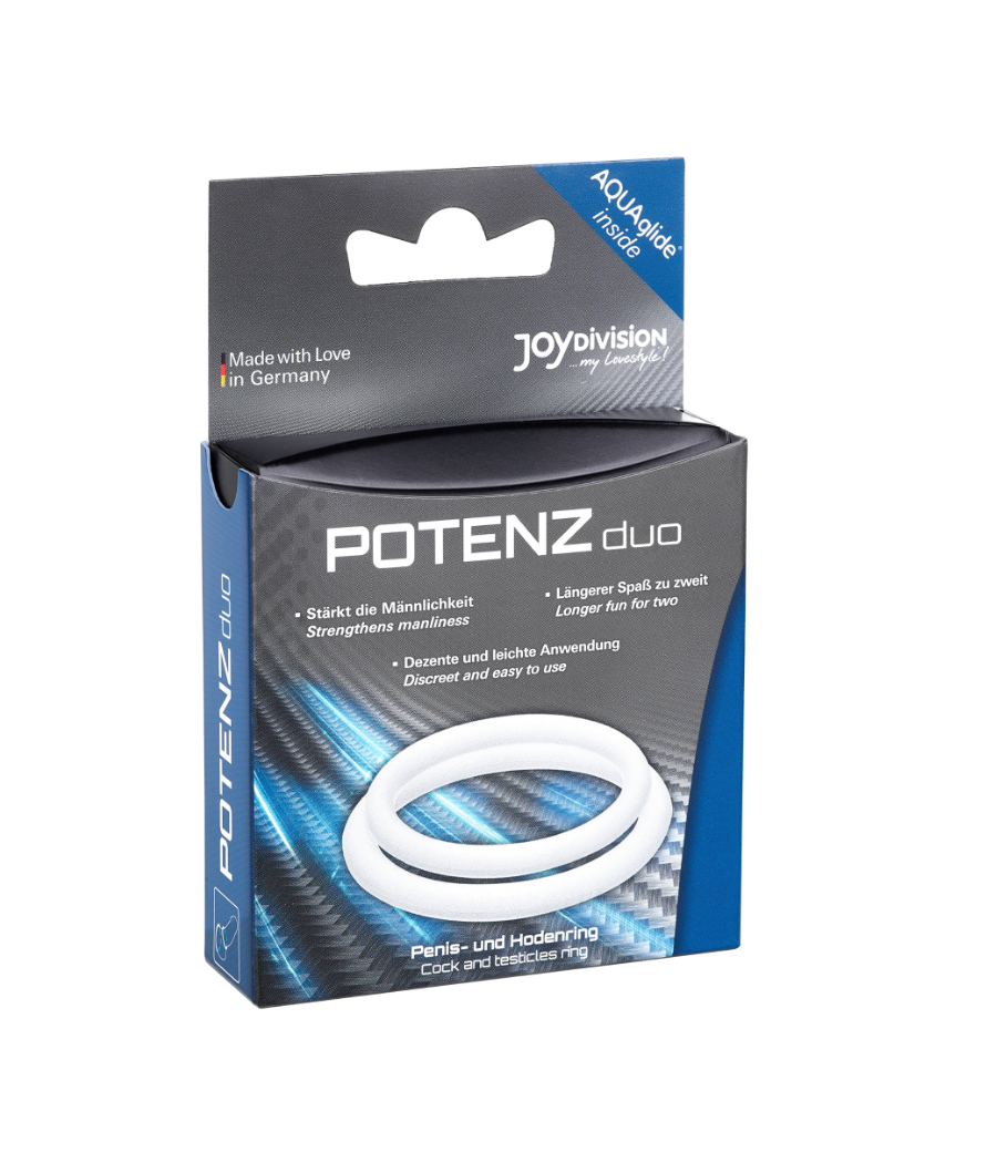 JOYDIVISION POTENZDUO - ANILLOS PARA PENE BLANCO - M