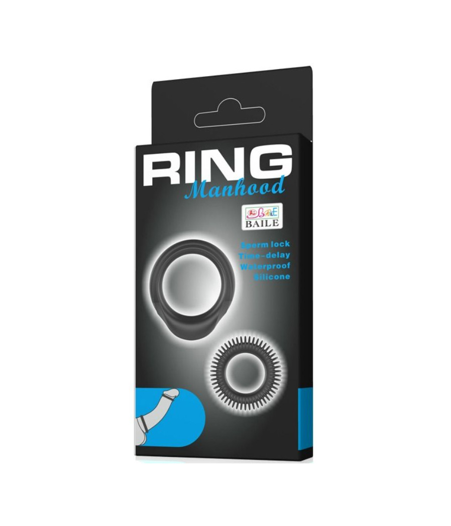 BAILE - KIT 2 ANÉIS DE SILICONE ANEL MASCULINO