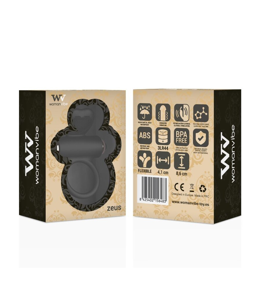 WOMANVIBE - ANEL VIBRADOR DE SILICONE ZEUS