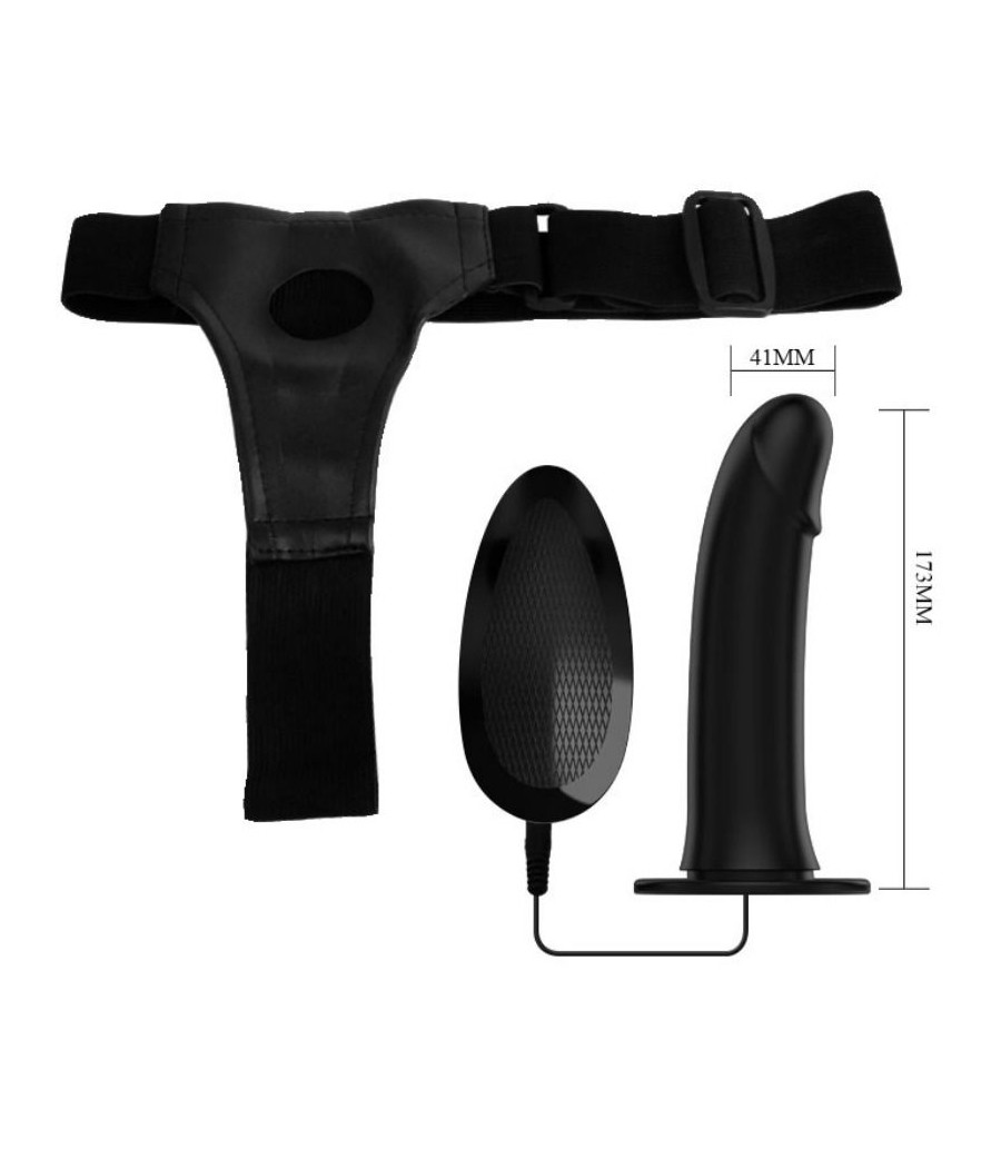 PRETTY LOVE - VITO STRAP ON AVEC GODE CREUX ET VIBRATION 17.3 CM