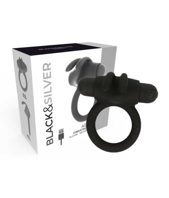 BLACK&SILVER- BAGUE AGRON 2.O