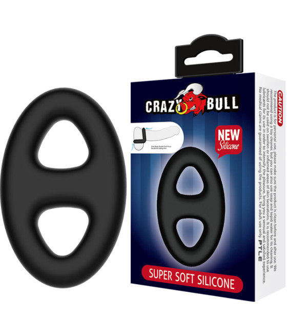 CRAZY BULL - ANELLO DOPPIO OVALE IN SILICONE