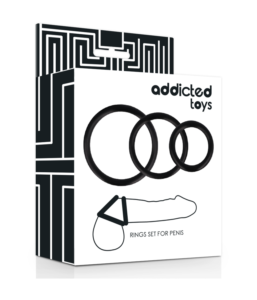 ADDICTED TOYS - RINGSET FÜR PENIS SCHWARZ