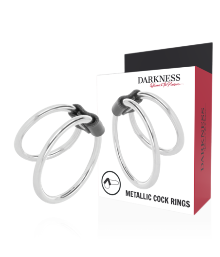DARKNESS - DOUBLE METAL PENIS RING