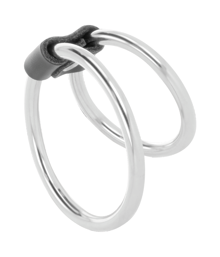 DARKNESS - DOUBLE METAL PENIS RING
