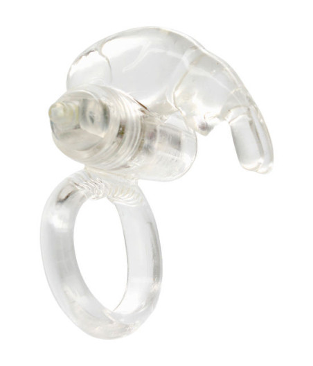 SEVEN CREATIONS - ANEL VIBRADOR DE SILICONE TRANSPARENTE